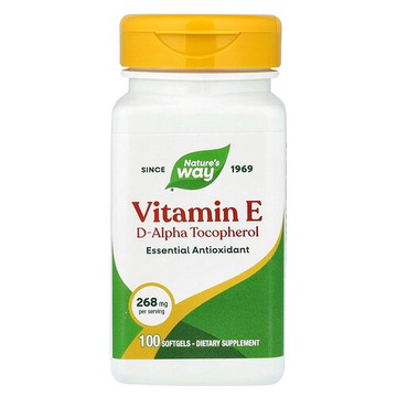 Nature's Way, 維生素 E，268 毫克，100 粒軟膠囊