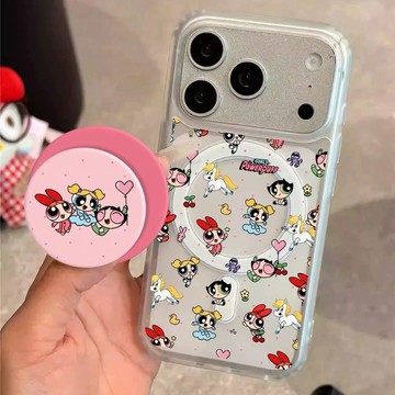 波點飛天小女警 磁吸手機殼iPhone17ProMax 防摔 iPhone16 蘋果保護殼i15 i14 i13 XS