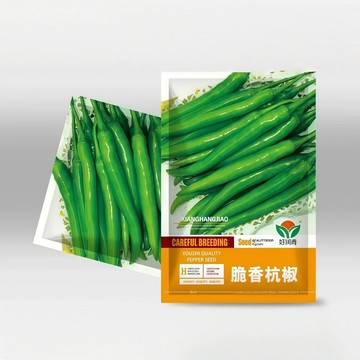 🌶原廠大包裝 脆甜杭椒種子（約200粒）薟椒仔種子中辣 羊角形辣椒 微辣四季播種高產辣椒種子 農家蔬菜種子/原裝包對版
