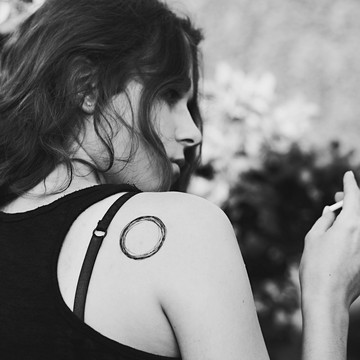 OhMyTat 素描圈 Sketch Circles 刺青圖案紋身貼紙 (2 張)