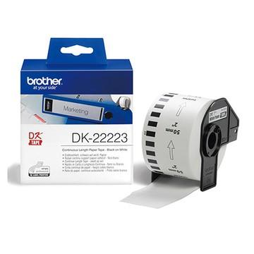 兄弟牌brother連續標籤帶/DK-22223/白底黑字/50x30.48mm