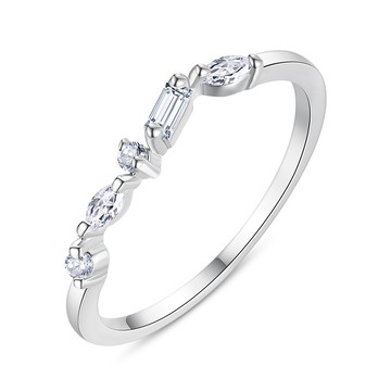 戒指．防小人尾戒．疊戴．混搭｜波浪．銀色款