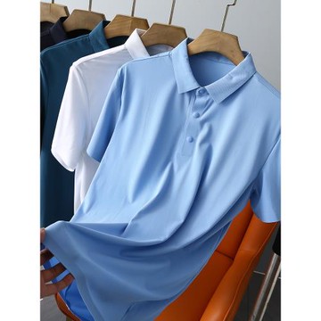 速干冰膚！無痕壓膠工藝！夏季男士外貿輕商務休閑通勤短袖POLO衫