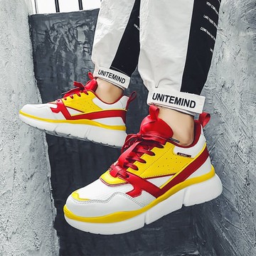 FINDSENSE品牌 四季款 新款 日本 男 高品質 嘻哈 撞色 個性  舒適透氣 耐磨 運動 繫帶 休閒鞋 潮流鞋子