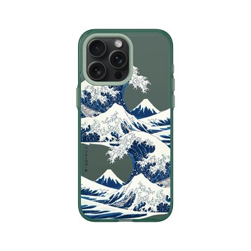 iPhone 15 Pro Max Clear 憂墨綠 - Turning Japanese / 東方物語 - 浪濤1