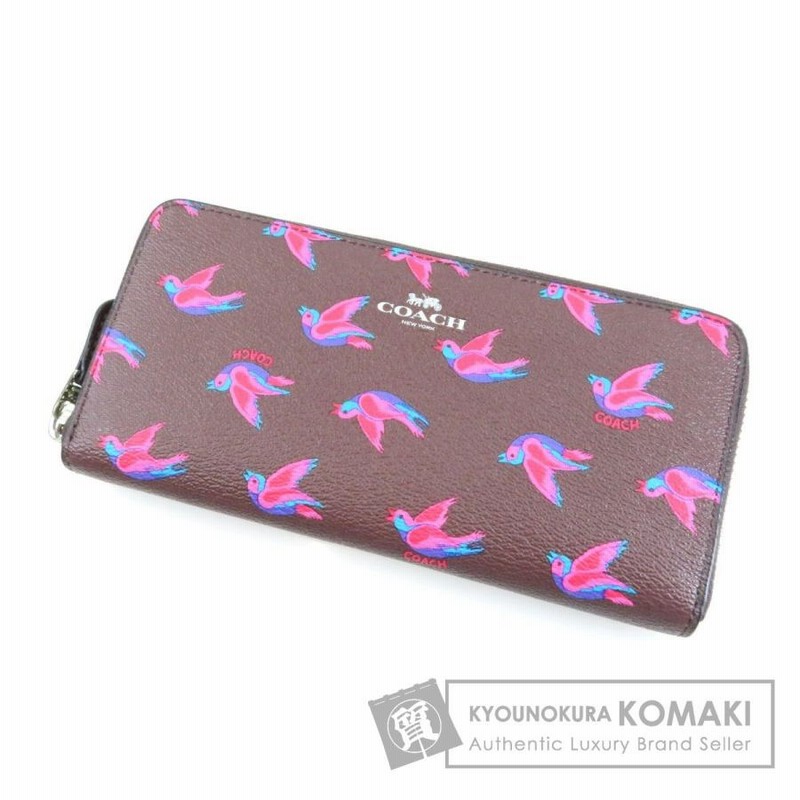 COACH コーチ 鳥モチーフ F56811 長財布（小銭入れあり） PVC