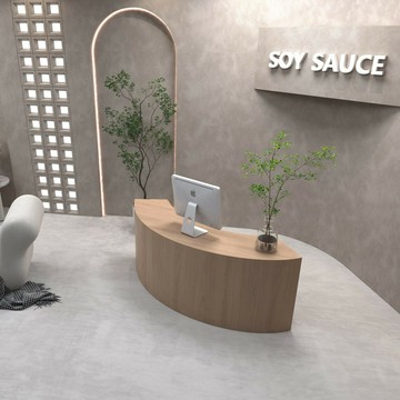 前台 收銀台 接待台 櫃檯 展臺 免運 開立發票 侘寂風吧臺收銀臺美容院咨詢臺服裝店收錢柜臺民宿前臺接待臺日式