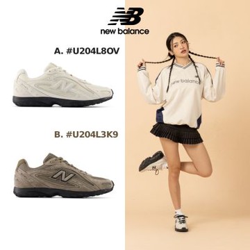 【New Balance】204L 系列復古鞋_中性_2款任選(U204L8OV/U204L3K9) (附雙色鞋帶)