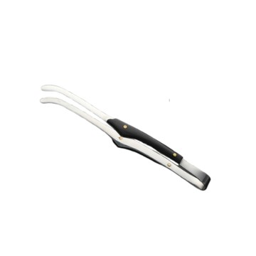 黑檀木不銹鋼茶夾  1支  黑色 + 銀色