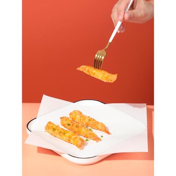 廚房烘焙油炸食品吸油紙正方形天婦羅煎炸燒烤濾油硅油墊紙100張