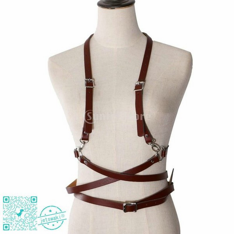 ファッション 女性 人工レザー ボディーサスペンダー ハーネス ベルトライトウェイト ブラウン 通販 Lineポイント最大0 5 Get Lineショッピング