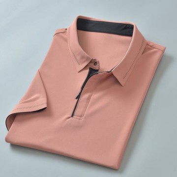 半拉鏈設計！高端出口外貿單夏季男士時尚透氣速干翻領短袖Polo衫