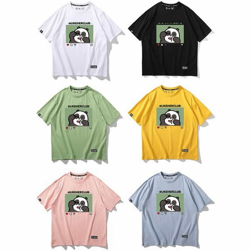 パンダtシャツ夏可愛いカットソー ラウンドネック 丸首 半袖 ゆったり 韓国ファッション レディース 夏 新作 通販 Lineポイント最大0 5 Get Lineショッピング