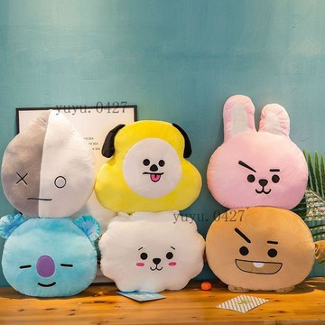 爆款 BT S防彈少年團 同款抱枕 BT21 毛絨玩具 可愛公仔 送女生生日禮物 粉絲應援 枕頭 可愛毛絨客廳抱枕