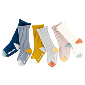 兒童襪豎條紋高筒襪鬆口嬰幼長統襪子3色雙針長筒襪 雪倫小舖