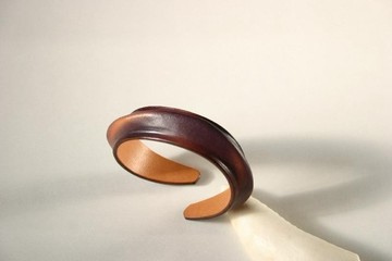 手染皮革 બંગડી (bangle) 紫色