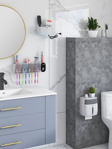 衛生間套裝免打孔壁掛式全自動擠牙膏器神器擠壓器家用牙刷置物架