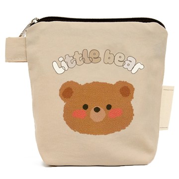 semoms 雙面防水圓形藥物收納包  小熊  12 x 12 x 4 cm