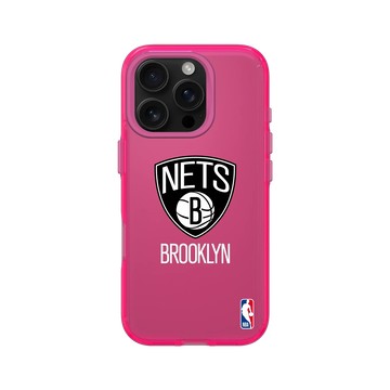 iPhone 16 Pro Clear 粉漾桃 - NBA - Logo-布魯克林籃網 Brooklyn Nets - Light