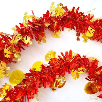 現貨過年彩條 春節金蔥條-綜，春節 過年佈置 掛飾 鞭炮彩條 元寶金蔥條 春酒佈置 新春，X射線【Z647343】