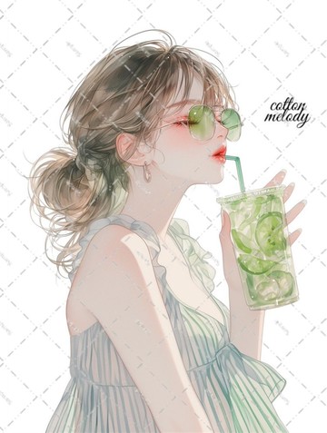 原廠貼紙號6268 人物貼紙 原創貼紙 人物貼紙 女孩貼紙 原創人物貼紙