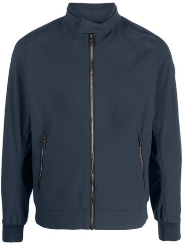 Colmar - logo-patch long-sleeved bomber jacket - men - Spandex/Elastane/Polyester - 56 - Blue