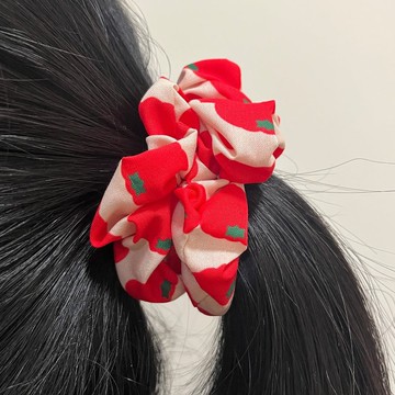 台灣手工製造 大腸髮圈 數位熱昇華印花 阿美族車輪茄圖樣