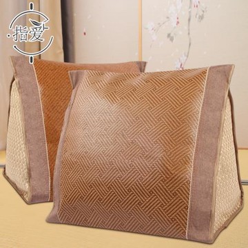 指愛夏涼居家抱枕靠墊三角靠墊腰枕辦公室靠背墊床上涼席靠枕可拆