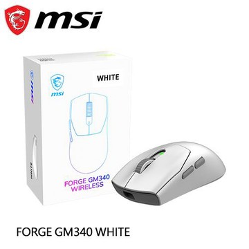MSI 微星 FORGE GM340 W WHITE 三模無線 輕量電競滑鼠