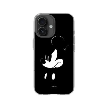 iPhone 16 Clear Case（相機按鈕） 透明 - 迪士尼-米奇 Mickey - 米奇黑設計