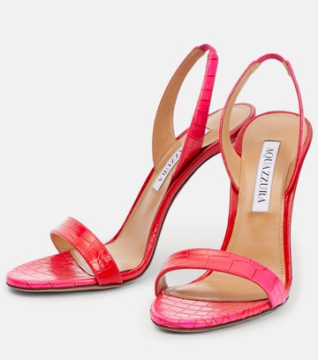 Aquazzura So Nude 105 croc-effect leather sandals