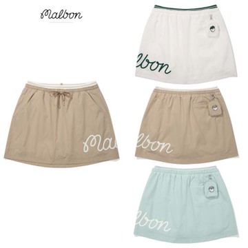 2025韓國高爾夫服裝MALBON運動速干松緊腰帶小球袋防走光輕薄短裙