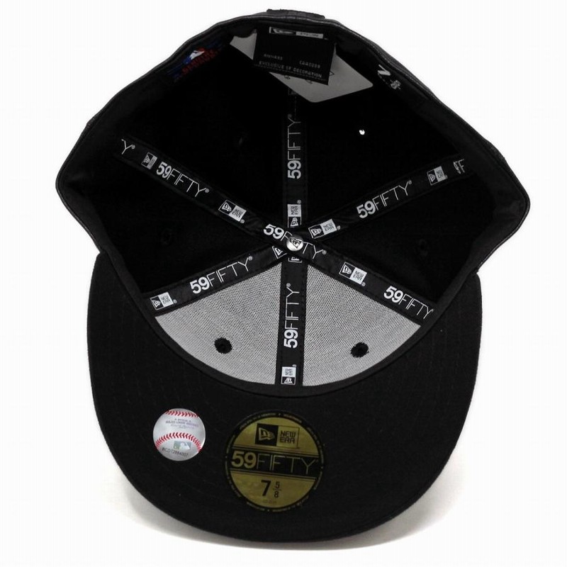 ニューエラ 59FIFTY キャップ シンセティックレザー レザーのような 