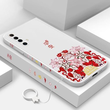 國潮如意realme真我x50手機殼潮流realmex50pro側邊圖案中國風oppo超薄防摔軟殼真我X50全包保護套限量版新品