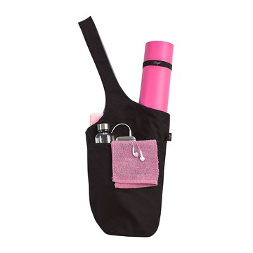 AHOYE 斜背式瑜珈包/收納背袋/瑜珈背袋/瑜珈墊收納袋  黑色  1個  86 x 27 x 1cm