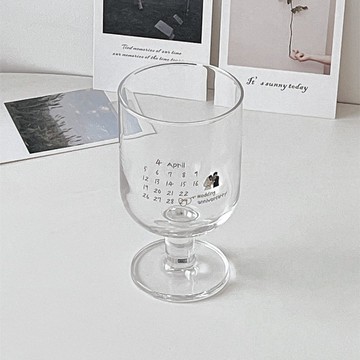 帶有週年紀念日曆的記憶高腳杯 - 280ml