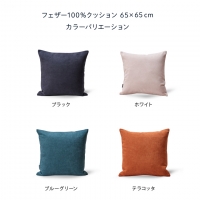 blocco フェザー100％ クッション（65cm×65cm）35