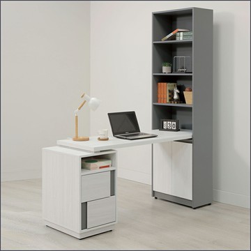 4尺書桌櫃組(書桌+書櫃) 置物櫃 收納櫃 隔間櫃 玄關櫃【163B56006】Leader傢居館163-M321+M324+M325+M312