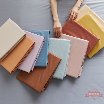 100支新疆長絨棉床單色絲滑裸睡單人雙人床墊保護套床笠單品