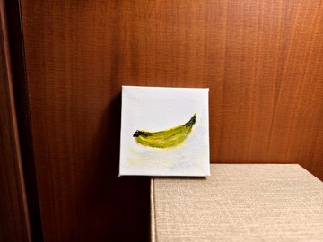 香蕉/迷你掛畫/壓克力水彩畫/無框畫/裝飾畫