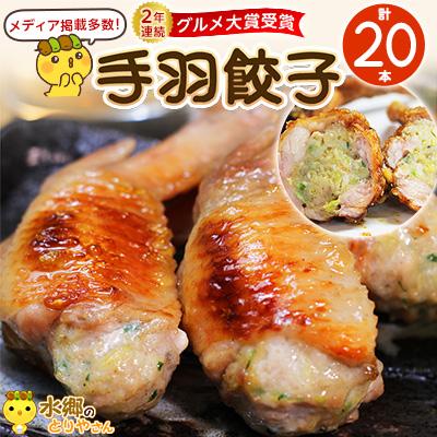 ふるさと納税 香取市 2年連続グルメ大賞受賞!手羽先餃子20本セット 水郷のとりやさん