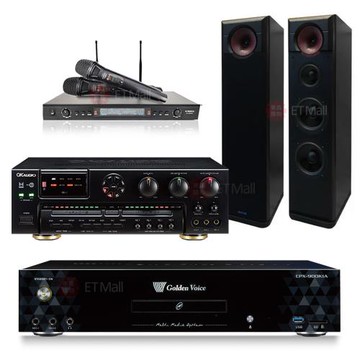 金嗓 CPX-900 K1A伴唱機 4TB+OKAUDIO AK-7擴大機+SR-889PRO無線麥克風+KARMEN H-88主喇叭