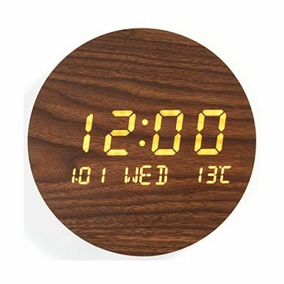 壁掛け時計 デジタル時計 おしゃれ 木製 Led時計 8000mah充電式 長時間無線使用可能 Lotimer 掛け時計 北欧 シンプル インテリア 通販 Lineポイント最大get Lineショッピング