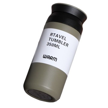 日式304不鏽鋼真空保溫杯-平蓋350ml(綠色) [大買家]