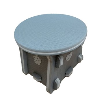 TWOBOO 二寶地墊 馬卡龍餅乾椅 EVA環保發泡材料 耐荷重: 80kg 台灣產  29 x 29 x 24cm  寶貝藍  1個