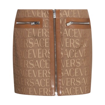 Versace - Brown Cotton Blend Skirt