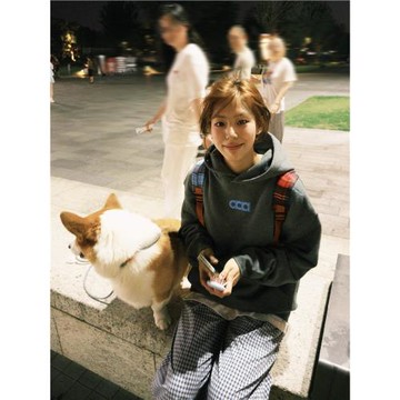 ATRY連帽衛衣男款秋冬潮牌美式寬松灰色重磅刺繡情侶裝帽衫外套女