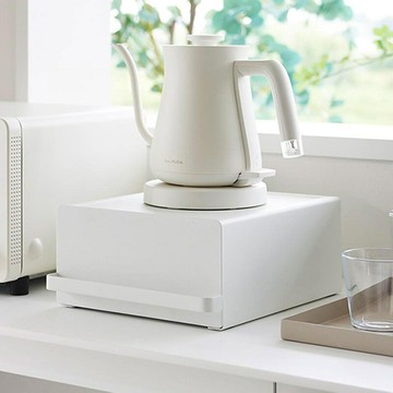 【含稅/免運】 廚房桌面收納盒抽拉式咖啡機水壺小家電置物架子調料罐杯子儲存盒