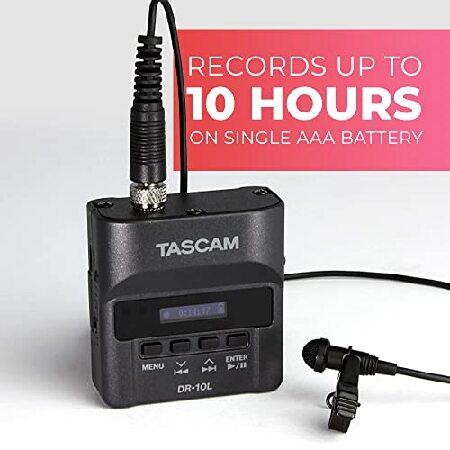 TASCAM(タスカム) DR-10L ピンマイクレコーダー 黒 音声収録 インターネット配信 ポッドキャスト 動画撮影 Vlog 収録用