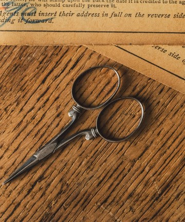 法國19世紀裁縫店緊精緻金屬古董剪刀